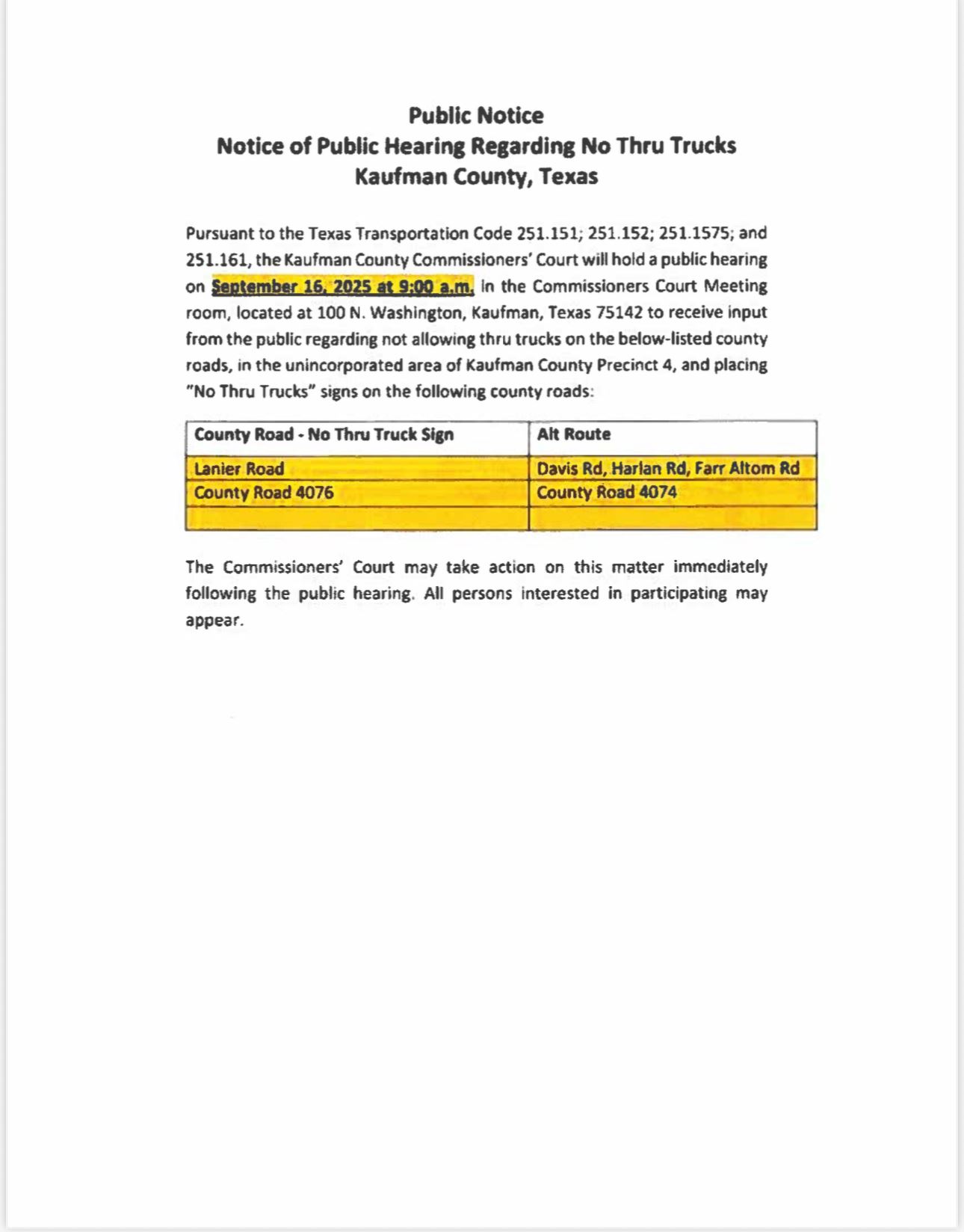 public notice